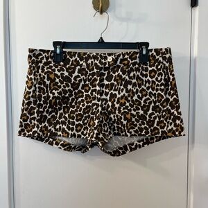 J.Crew leopard print shorts size 10